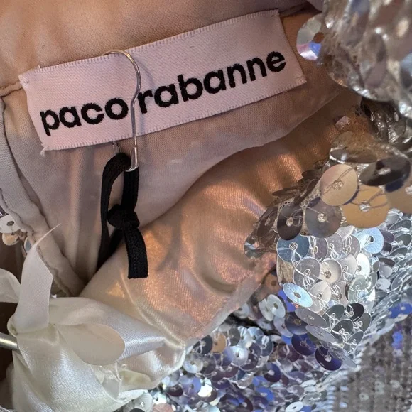 Paco Rabanne Women's Silver Sequin Top Trinny Woodall - Picture 4 of 12